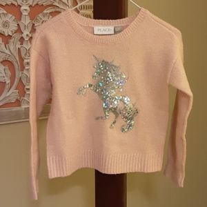 Pink Sequin Unicorn Sweater